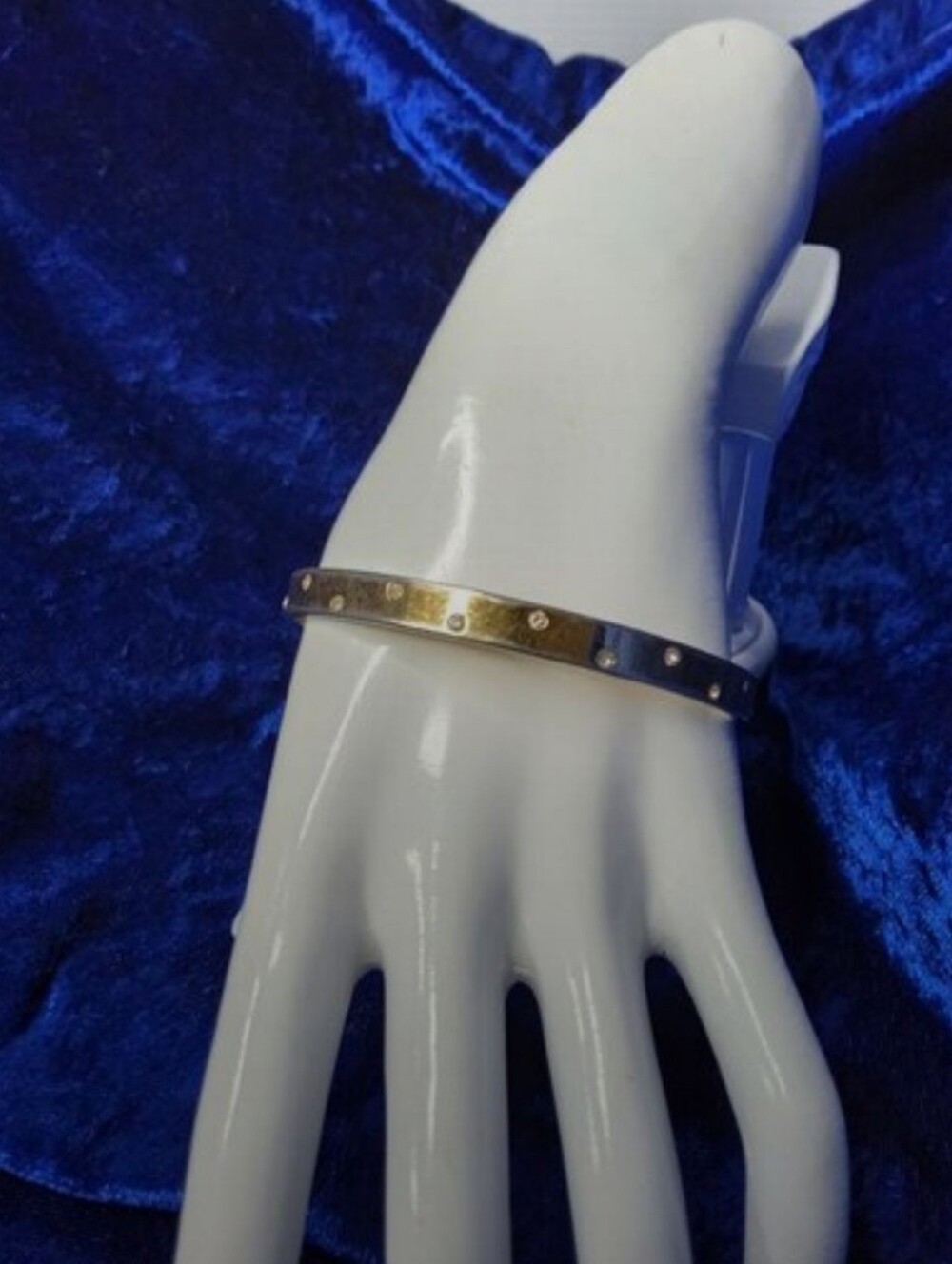 Swarovski Gold-Tone Bangle with Clear Crystals